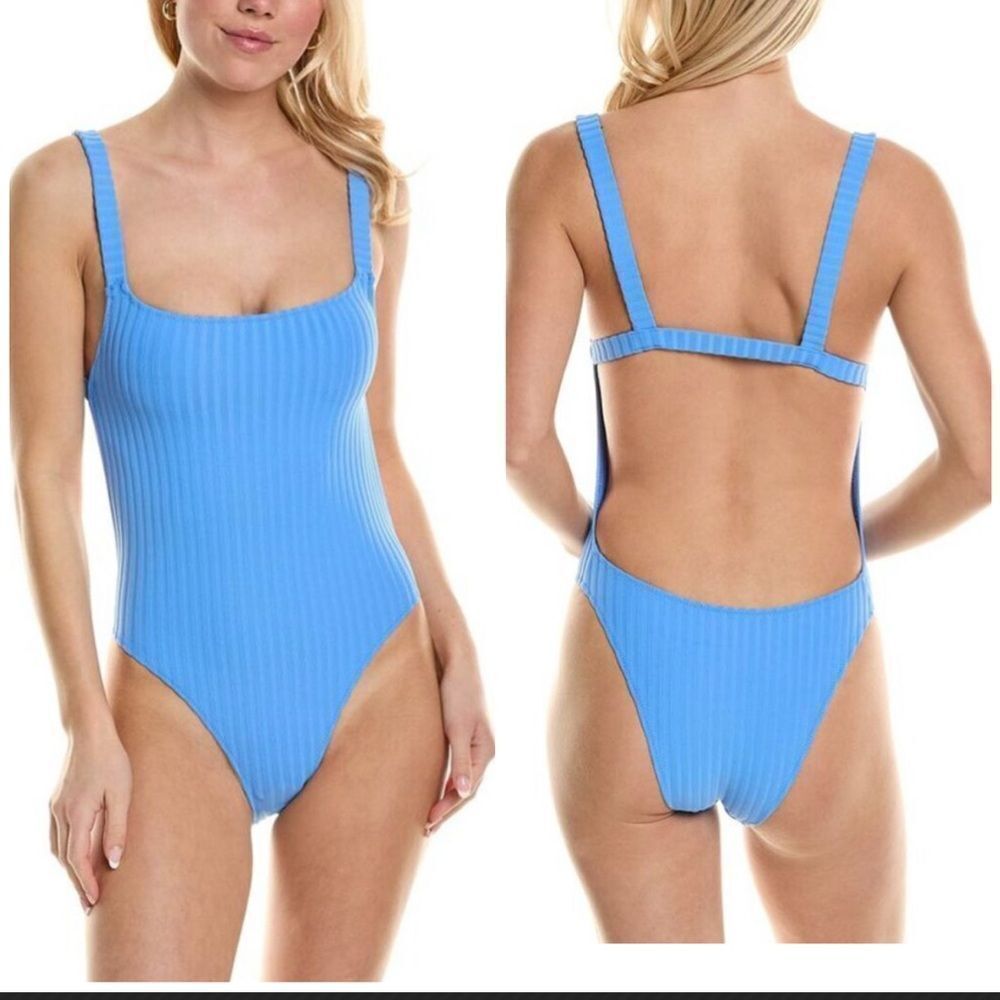 NWT Solid & Striped The Toni One-Piece in Solid Rib French Blue- Size Large